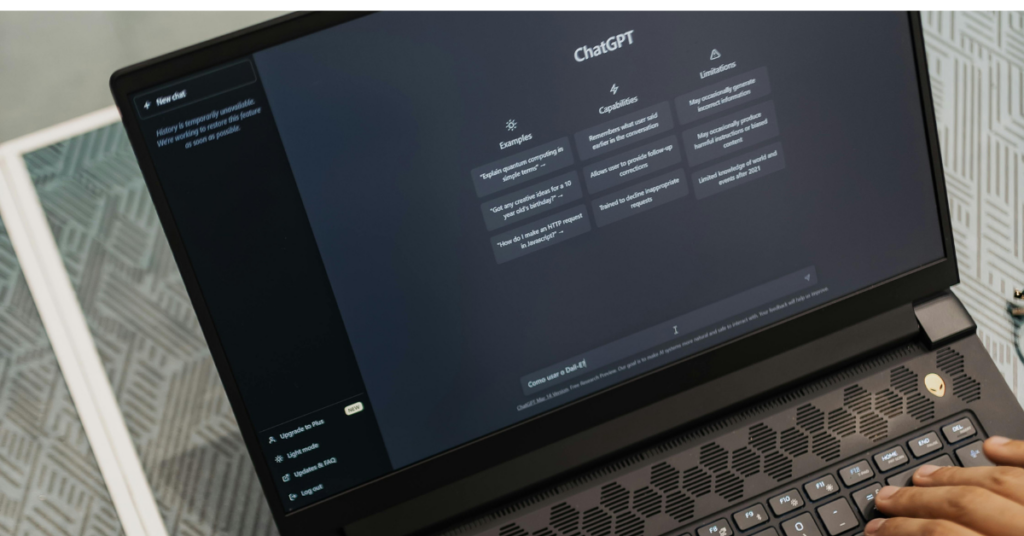 ChatGPT on a laptop