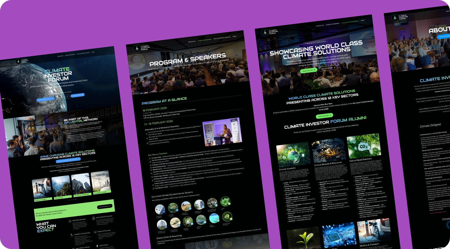 climate investor forum homepage